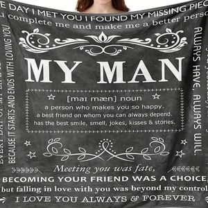Man's gift throw blanket